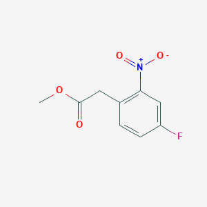 molecular formula C9H8FNO4 B176995 Methyl 2-(4-fluoro-2-nitrophenyl)acetate CAS No. 147124-38-7