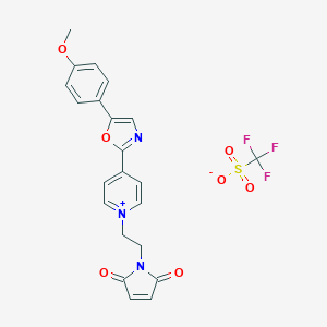 B176998 1-[2-(Maleimido)ethyl]-4-[5-(4-methoxyphenyl)-2-oxazolyl]pyridinium triflate CAS No. 155862-98-9