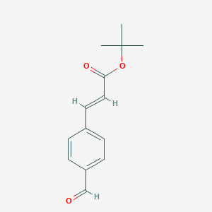 molecular formula C14H16O3 B177023 (E)-叔丁基 3-(4-甲酰苯基)丙烯酸酯 CAS No. 144374-53-8