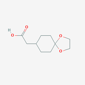 molecular formula C10H16O4 B177103 1,4-Dioxaspiro[4.5]decane-8-acetic acid CAS No. 134136-04-2