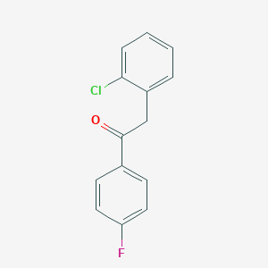 molecular formula C14H10ClFO B177120 2-Chlorobenzyl-4-fluorophenyl ketone CAS No. 150344-44-8