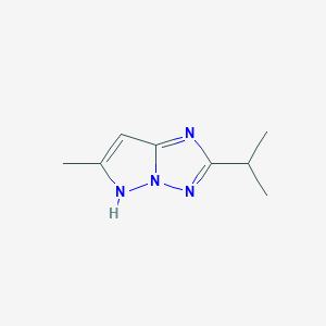 molecular formula C8H12N4 B177138 2-Isopropyl-6-methyl-1H-pyrazolo[1,5-b][1,2,4]triazole CAS No. 197355-54-7