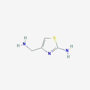 molecular formula C4H7N3S B177146 4-(氨甲基)-1,3-噻唑-2-胺 CAS No. 197893-32-6