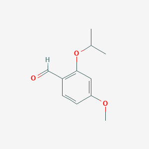 molecular formula C11H14O3 B177182 4-甲氧基-2-(丙烷-2-氧基)苯甲醛 CAS No. 107811-48-3