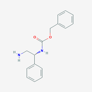 molecular formula C16H18N2O2 B177198 (R)-Benzyl (2-amino-1-phenylethyl)carbamate CAS No. 130406-35-8