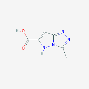 molecular formula C6H6N4O2 B177203 1H-Pyrazolo[5,1-c]-1,2,4-triazole-6-carboxylicacid,3-methyl-(9CI) CAS No. 197356-07-3