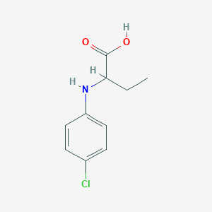 molecular formula C10H12ClNO2 B177260 2-(4-Chloroanilino)butanoic acid CAS No. 199679-86-2