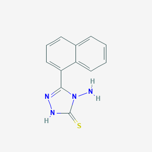 molecular formula C12H10N4S B177273 3H-1,2,4-Triazole-3-thione, 4-amino-2,4-dihydro-5-(1-naphthalenyl)- CAS No. 127227-32-1