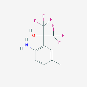 molecular formula C10H9F6NO B177281 2-(2-Amino-5-methyl-phenyl)-1,1,1,3,3,3-hexafluoro-propan-2-ol CAS No. 1992-07-0