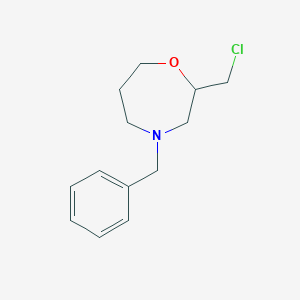 molecular formula C13H18ClNO B177283 4-Benzyl-2-(chloromethyl)-1,4-oxazepane CAS No. 129482-45-7