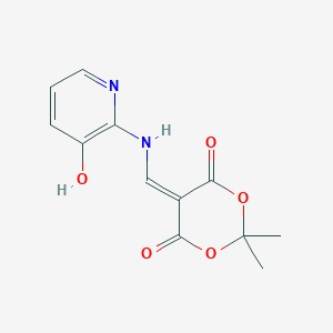 molecular formula C12H12N2O5 B177290 5-[[(3-Hydroxypyridin-2-yl)amino]methylidene]-2,2-dimethyl-1,3-dioxane-4,6-dione CAS No. 137557-18-7