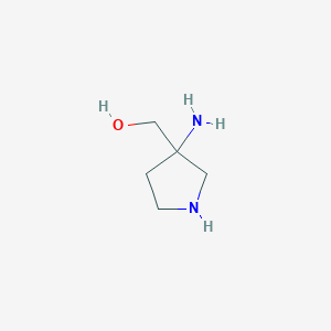 molecular formula C5H12N2O B177293 (3-氨基吡咯烷-3-基)甲醇 CAS No. 125033-01-4