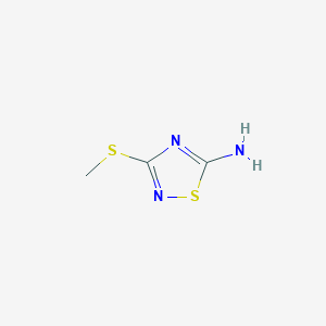 molecular formula C3H5N3S2 B177296 3-(Methylthio)-1,2,4-thiadiazol-5-amine CAS No. 6913-13-9