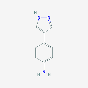 molecular formula C9H9N3 B177311 4-(1H-pyrazol-4-yl)aniline CAS No. 114474-28-1