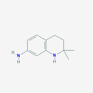 molecular formula C11H16N2 B177345 2,2-Dimethyl-1,2,3,4-tetrahydroquinolin-7-amine CAS No. 179899-22-0