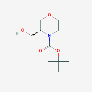 molecular formula C10H19NO4 B017737 tert-Butyl (3R)-3-(hydroxymethyl)morpholine-4-carboxylate CAS No. 215917-99-0