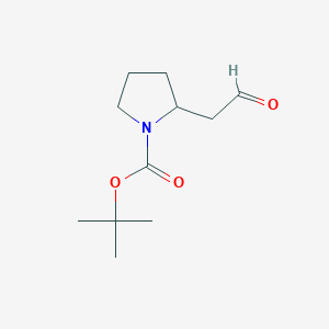 molecular formula C11H19NO3 B177429 tert-Butyl 2-(2-oxoethyl)pyrrolidine-1-carboxylate CAS No. 170491-62-0