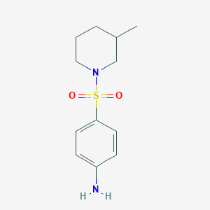 molecular formula C12H18N2O2S B177454 4-[(3-Methylpiperidin-1-yl)sulfonyl]aniline CAS No. 109069-00-3