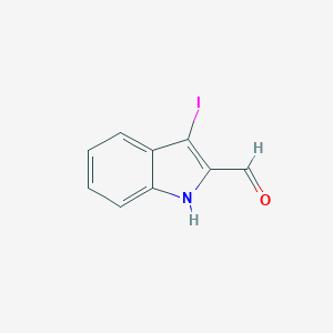 molecular formula C9H6INO B177457 3-碘-1H-吲哚-2-甲醛 CAS No. 176327-44-9