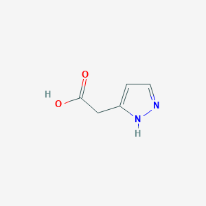 B177463 2-(1H-Pyrazol-3-yl)acetic acid CAS No. 102732-63-8