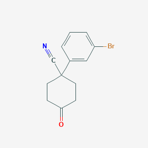 molecular formula C13H12BrNO B177497 1-(3-Bromophenyl)-4-oxocyclohexanecarbonitrile CAS No. 1202006-92-5