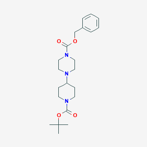 molecular formula C22H33N3O4 B177617 Benzyl 4-(1-(tert-butoxycarbonyl)piperidin-4-yl)piperazine-1-carboxylate CAS No. 177276-40-3