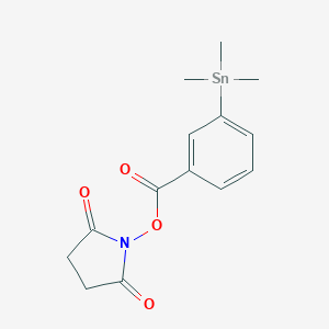molecular formula C14H17NO4Sn B017762 N-Succinimidyl 3-(trimethylstannyl)benzoate CAS No. 122856-01-3