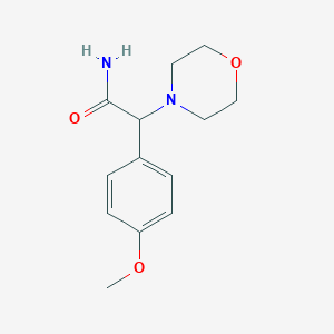 molecular formula C13H18N2O3 B177634 2-(4-Methoxyphenyl)-2-morpholinoacetamide CAS No. 83898-16-2