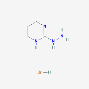 molecular formula C4H11BrN4 B177653 2-Hydrazino-1,4,5,6-tetrahydropyrimidine hydrobromide CAS No. 197234-18-7