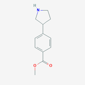 molecular formula C12H15NO2 B177655 Methyl 4-pyrrolidin-3-ylbenzoate CAS No. 1203797-98-1