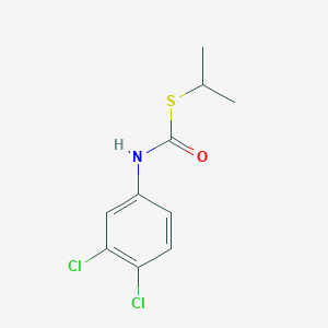 molecular formula C10H11Cl2NOS B177656 (3,4-dichloro-phenyl)-thiocarbamic acid S-isopropyl ester CAS No. 10129-41-6