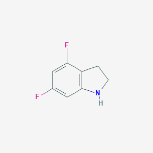 molecular formula C8H7F2N B177666 4,6-二氟吲哚啉 CAS No. 199526-98-2