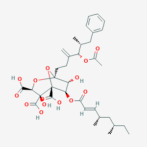 molecular formula C35H46O14 B177670 Zaragozic acid A CAS No. 142561-96-4