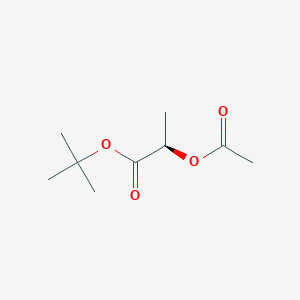 molecular formula C9H16O4 B177671 Propanoic acid, 2-(acetyloxy)-, 1,1-dimethylethyl ester, (R)-(9CI) CAS No. 101693-27-0