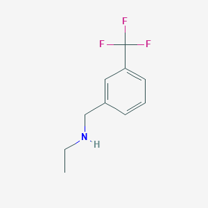 molecular formula C10H12F3N B177673 Benzenemethanamine, N-ethyl-3-(trifluoromethyl)- CAS No. 14355-04-5