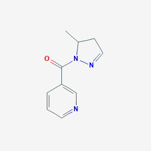 molecular formula C10H11N3O B177685 (5-Methyl-4,5-dihydro-1H-pyrazol-1-yl)(pyridin-3-yl)methanone CAS No. 121306-58-9