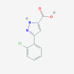 molecular formula C10H7ClN2O2 B177688 5-(2-氯苯基)-1H-吡唑-3-羧酸 CAS No. 1197631-00-7
