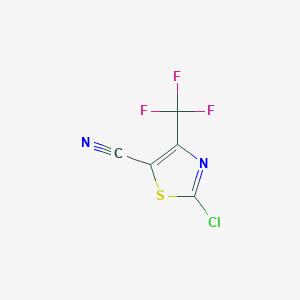 molecular formula C5ClF3N2S B177699 2-Chloro-4-(trifluoromethyl)thiazole-5-carbonitrile CAS No. 151729-41-8
