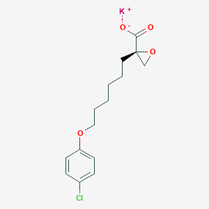 molecular formula C15H18ClKO4 B017772 R-(+)-Etomoxir Carboxylate, Potassium Salt CAS No. 132308-39-5