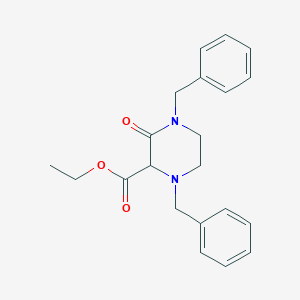 B177744 Ethyl 1,4-dibenzyl-3-oxopiperazine-2-carboxylate CAS No. 149648-70-4