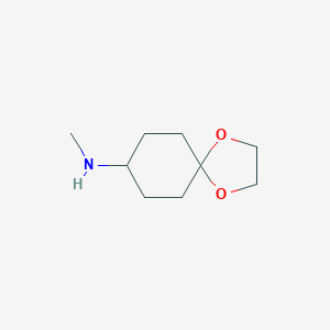 molecular formula C9H17NO2 B177769 N-Methyl-1,4-dioxaspiro[4.5]decan-8-amine CAS No. 166398-41-0