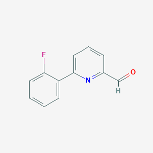 molecular formula C12H8FNO B177783 6-(2-Fluorophenyl)pyridine-2-carbaldehyde CAS No. 112432-92-5