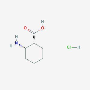 molecular formula C7H14ClNO2 B177797 (1R,2S)-2-Aminocyclohexanecarboxylic acid hydrochloride CAS No. 158414-48-3