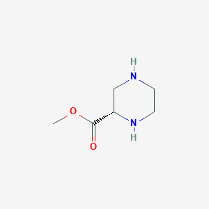 molecular formula C6H12N2O2 B177807 (S)-Piperazine-2-carboxylic acid methyl ester CAS No. 198992-49-3