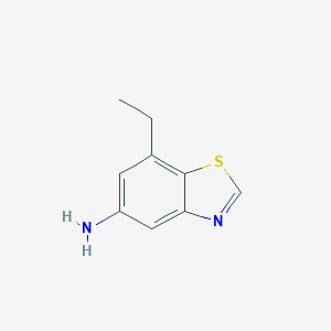 molecular formula C9H10N2S B177823 7-Ethyl-5-aminobenzothiazole CAS No. 196205-30-8