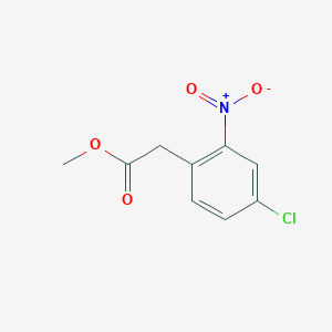 molecular formula C9H8ClNO4 B177854 Methyl 2-(4-chloro-2-nitrophenyl)acetate CAS No. 147124-37-6