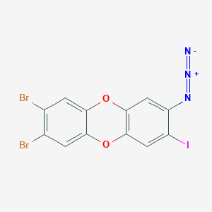 molecular formula C12H4Br2IN3O2 B017787 2-Azido-3-iodo-7,8-dibromodibenzo-1,4-dioxin CAS No. 106463-72-3