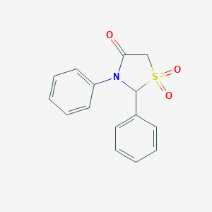 molecular formula C15H13NO3S B177870 2,3-Diphenyl-1,3-thiazolidin-4-one 1,1-dioxide CAS No. 16470-69-2