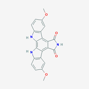molecular formula C22H15N3O4 B177872 12,13-Dihydro-3,9-dimethoxy-5H-Indolo[2,3-a]pyrrolo[3,4-c]carbazole-5,7(6H)-dione CAS No. 118458-58-5