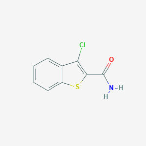 molecular formula C9H6ClNOS B177877 3-Chlorobenzo[b]thiophene-2-carboxamide CAS No. 21211-09-6